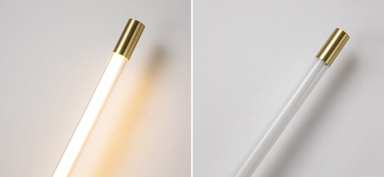 Бра Trumpet tube Double Золотое 60 см - фото №1