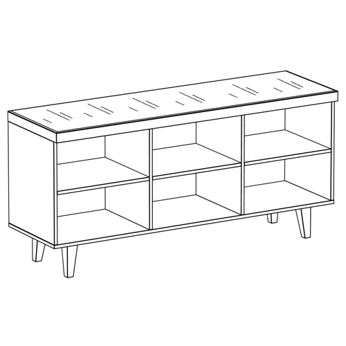 Длинная тумба с зеркальным декором Arden Cabinet Длинная тумба с зеркальным декором Arden Cabinet в Волгограде