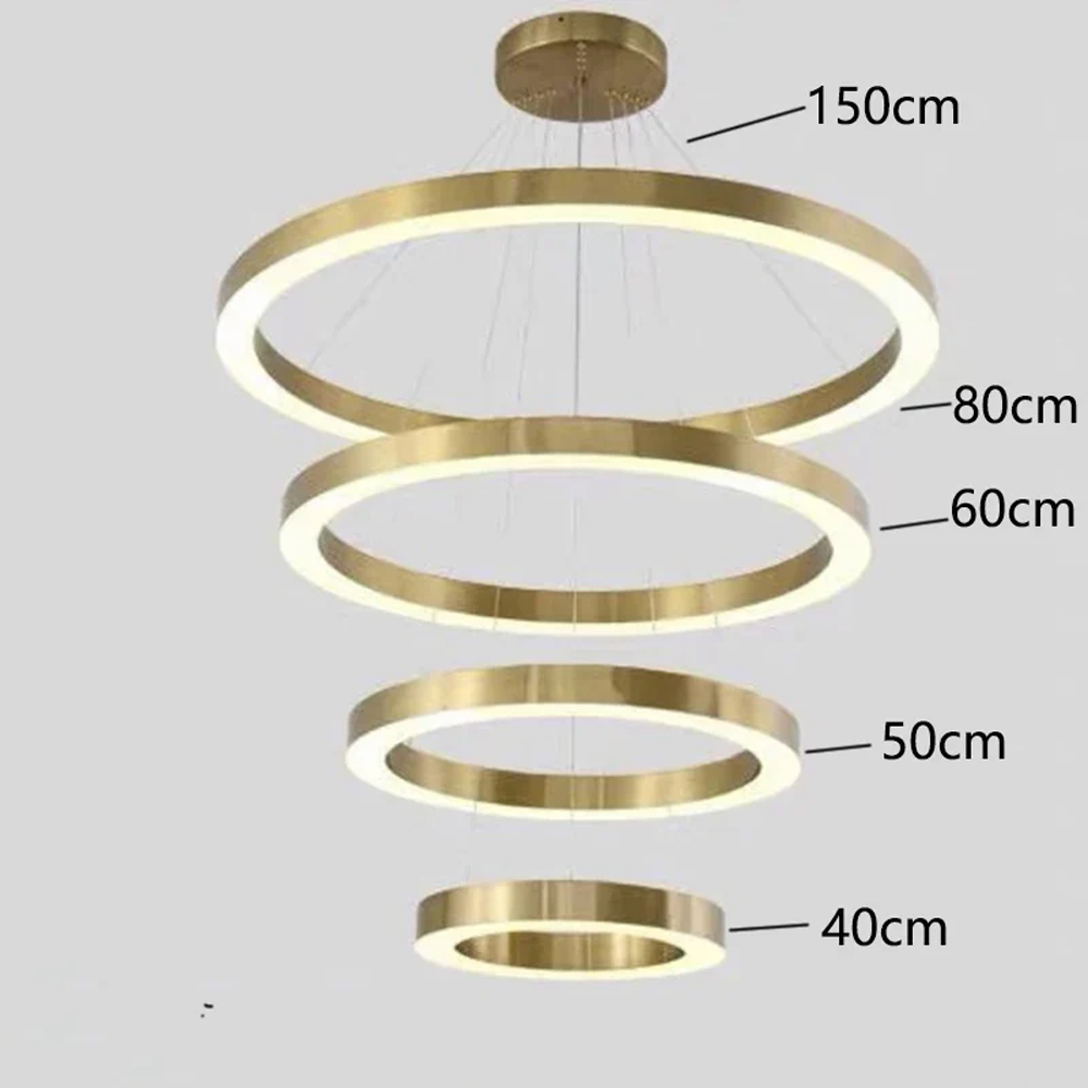 Люстра Light Ring Vertical Латунь в Волгограде