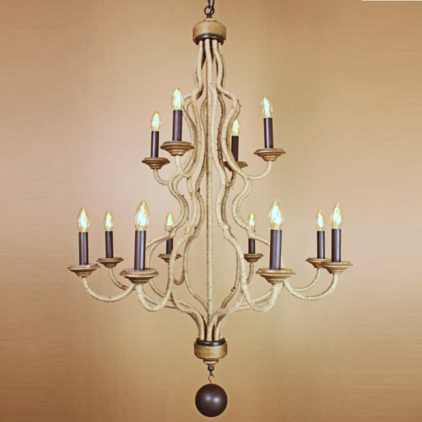 Люстра Loft Rope 12 Chandelier Коричневый Люстра Loft Rope 12 Chandelier Коричневый в Волгограде | Loft Concept