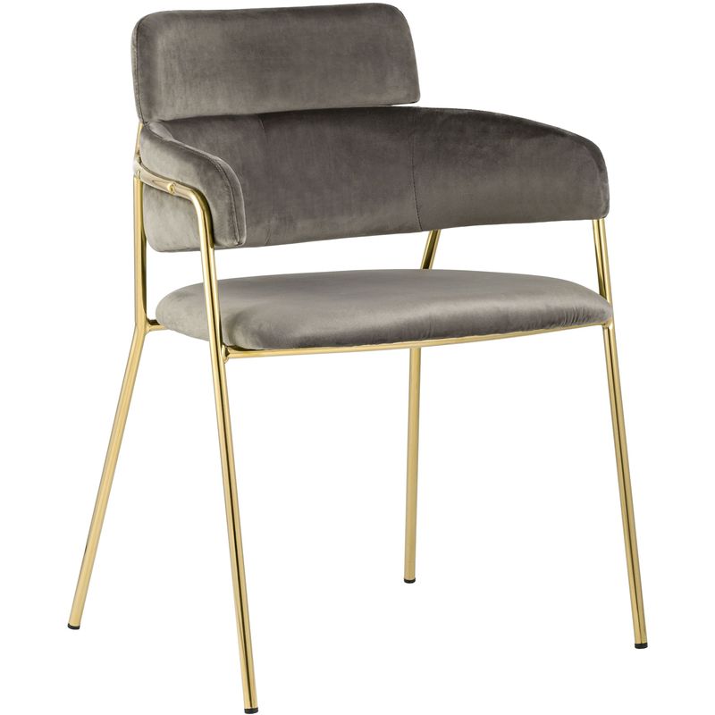 Polina chair Коричневый велюр Коричневый Золотой Polina chair Коричневый велюр Коричневый Золотой в Волгограде | Loft Concept