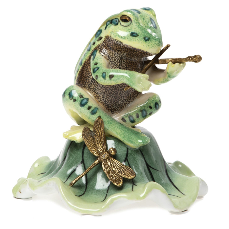 Статуэтка Frog Violinist Зеленый Золотой Статуэтка Frog Violinist Зеленый Золотой в Волгограде | Loft Concept