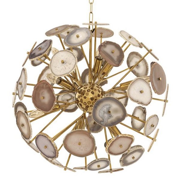 Branquinho Chandelier Agate Глянцевое золото Бежево-серый в Волгограде | Loft Concept 