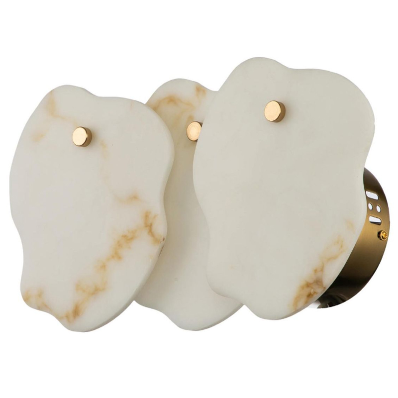 Бра из Мрамора Lucretia Marble Wall Lamp Латунь Белый Мрамор Bianco в Волгограде | Loft Concept 