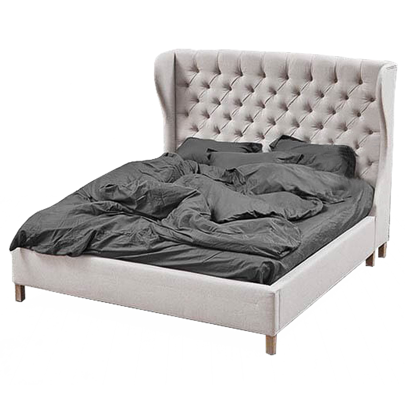 Кровать Aivengo Bed Light Gray Светло-серый Кровать Aivengo Bed Light Gray Светло-серый в Волгограде | Loft Concept