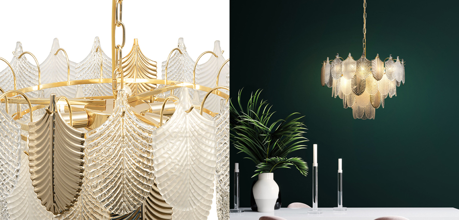 Люстра Feyar Gold Enlarged c Рельефным Стеклом Люстра Feyar Gold Enlarged c Рельефным Стеклом - Loft-Concept в Волгограде