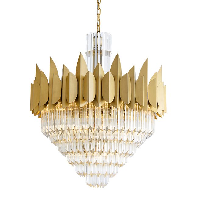 Подвесной светильник KEBO KING CHANDELIER six cascades Латунь Прозрачное Стекло Подвесной светильник KEBO KING CHANDELIER six cascades Латунь Прозрачное Стекло в Волгограде | Loft Concept