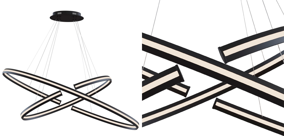 Люстра Half Ring Black & White Pendant M Люстра Half Ring Black & White Pendant M - Loft-Concept в Волгограде
