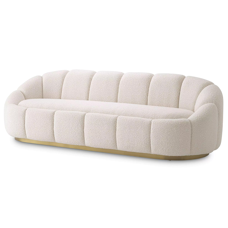 Диван Eichholtz Sofa Inger Boucle Cream Белый Латунь Диван Eichholtz Sofa Inger Boucle Cream Белый Латунь в Волгограде | Loft Concept