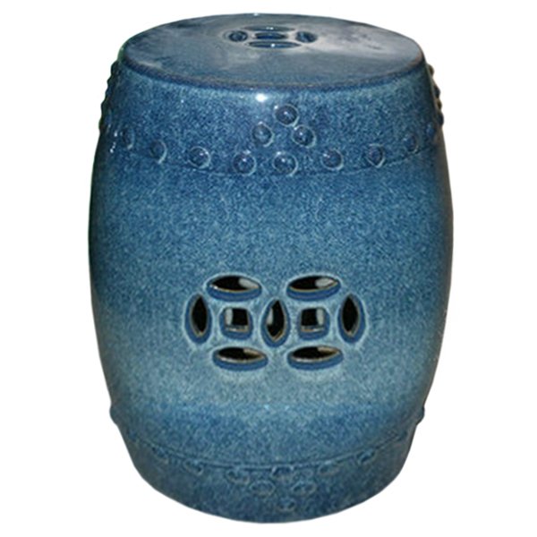Китайский табурет ceramic garden stool blue AMBRE  Винтажный голубой в Волгограде | Loft Concept 