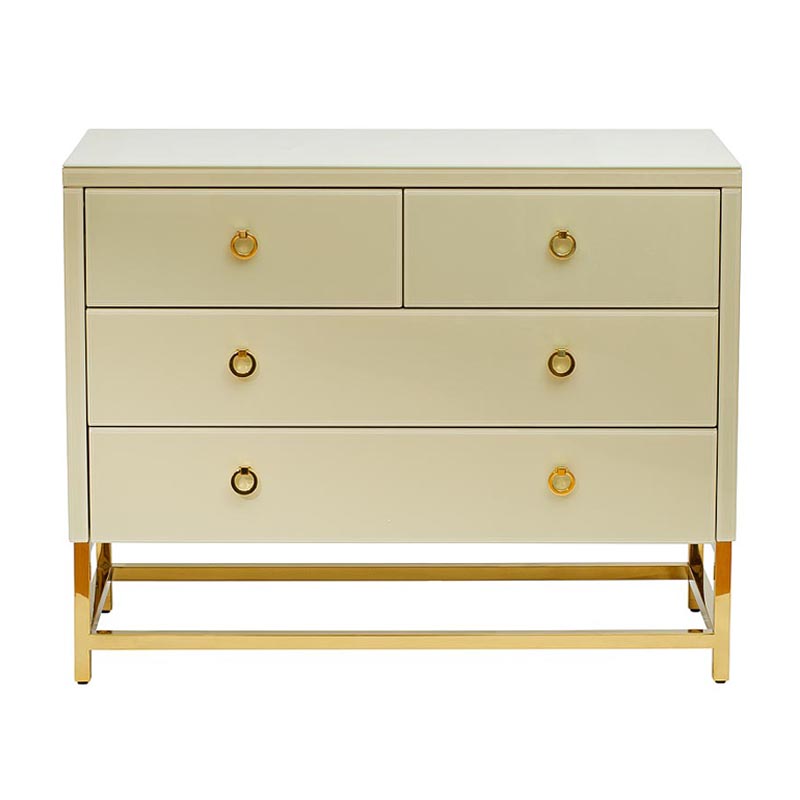 Комод в стиле модерн Marinella Beige Commode Бежевый Бежевый Золотой Комод в стиле модерн Marinella Beige Commode Бежевый Бежевый Золотой в Волгограде | Loft Concept