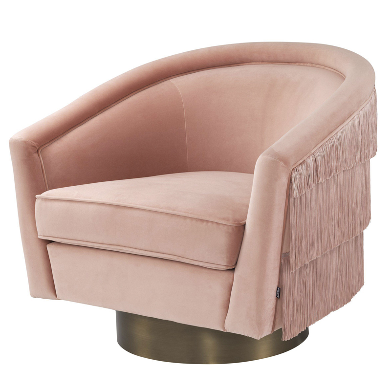 Кресло Eichholtz Swivel Chair Le Vante Savona nude Розовый пастельный Матовая латунь Кресло Eichholtz Swivel Chair Le Vante Savona nude Розовый пастельный Матовая латунь в Волгограде | Loft Concept