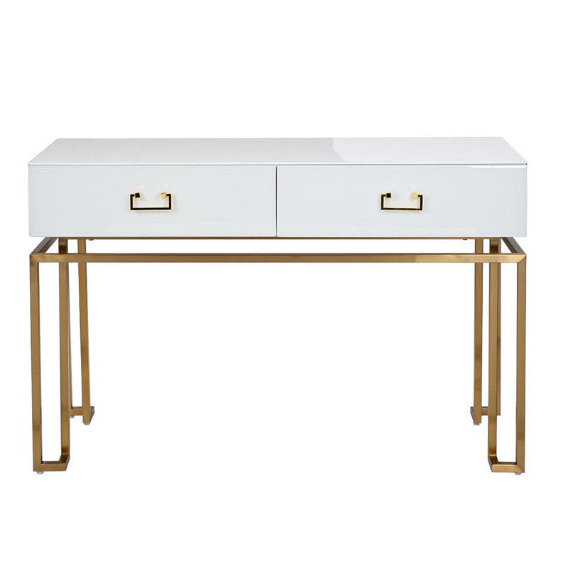 Консоль Magnum Console White Белый матовое золото Консоль Magnum Console White Белый матовое золото в Волгограде | Loft Concept