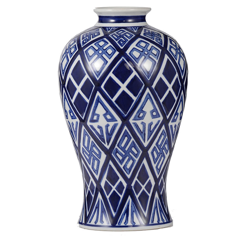 Ваза Fotini Vase Белый Синий Ваза Fotini Vase Белый Синий в Волгограде | Loft Concept
