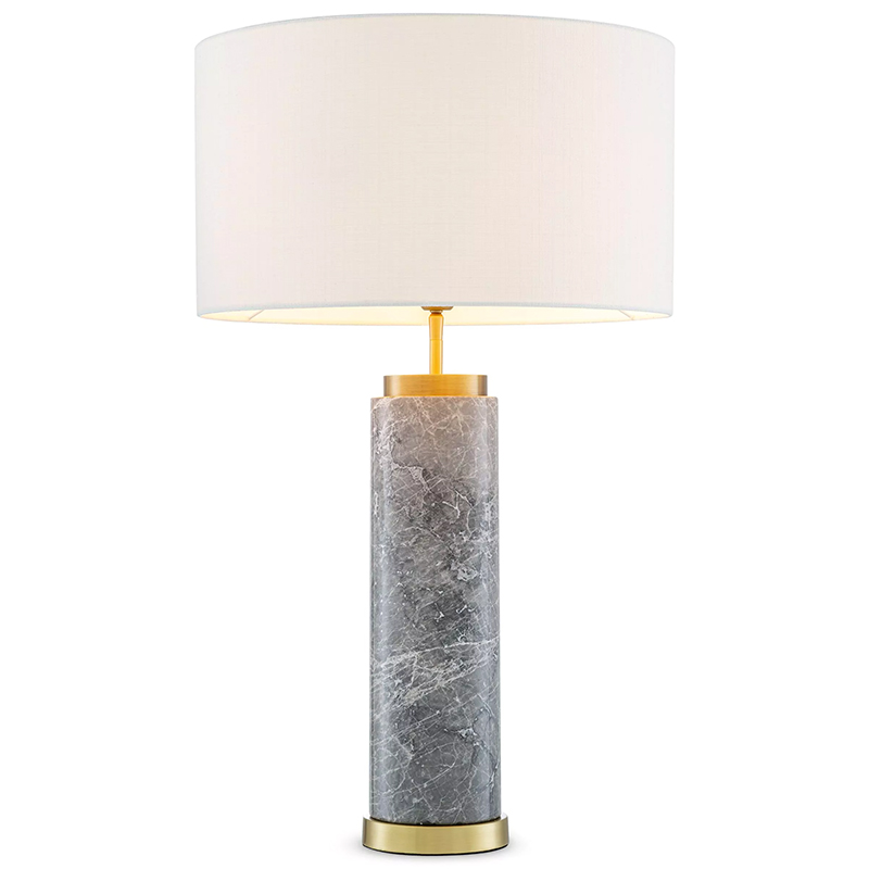Настольная лампа Eichholtz Table Lamp Lxry Grey Marble Серый Латунь Белый Настольная лампа Eichholtz Table Lamp Lxry Grey Marble Серый Латунь Белый в Волгограде | Loft Concept
