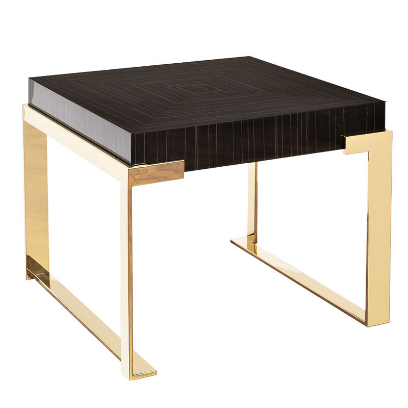 Приставной стол Mercer Golden Geometry Коричневый Глянцевое золото Приставной стол Mercer Golden Geometry Коричневый Глянцевое золото в Волгограде | Loft Concept