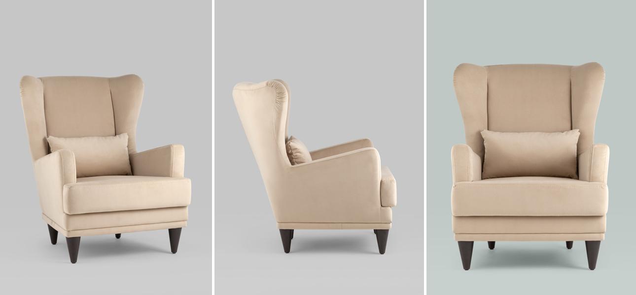 Кресло Bente цвет бежевый - фото