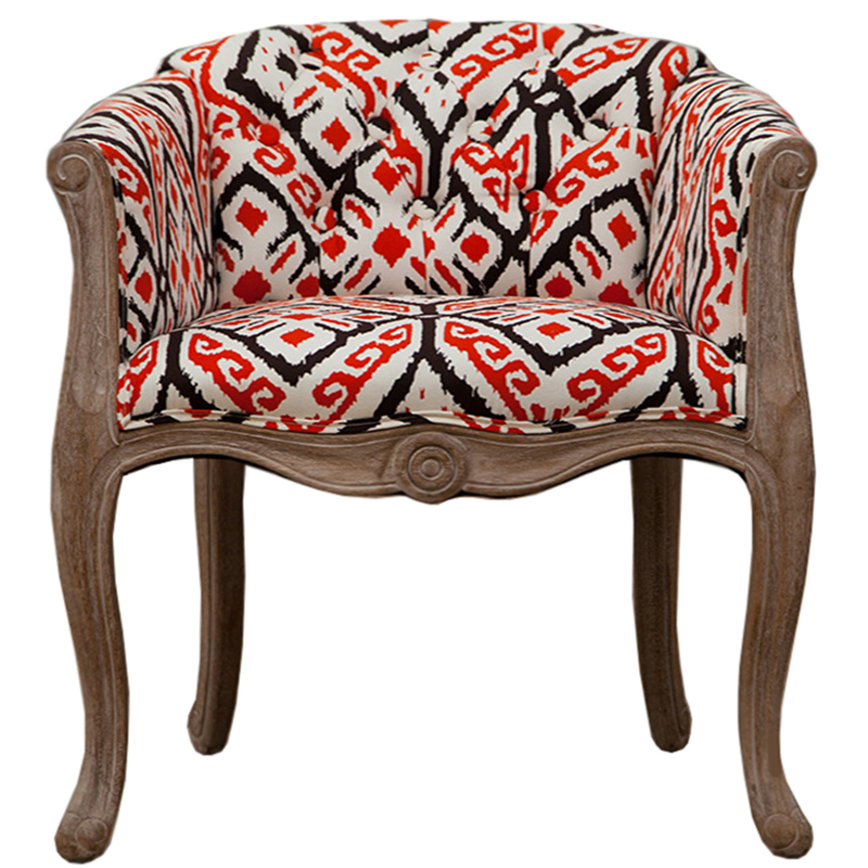 Кресло KELIM Red Ornament Chair Коричневый Белый Красный Черный Кресло KELIM Red Ornament Chair Коричневый Белый Красный Черный в Волгограде | Loft Concept