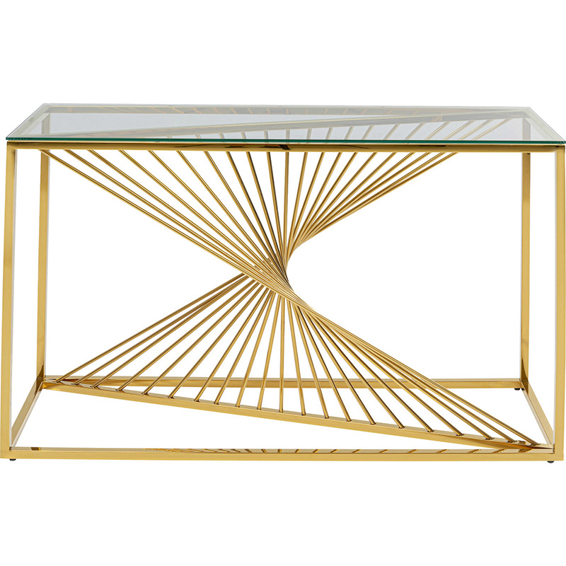 Консоль Golden Whirl with glass surface Золотой Консоль Golden Whirl with glass surface Золотой в Волгограде | Loft Concept