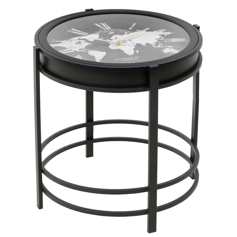 Приставной стол World Map Table Прозрачный Черный Приставной стол World Map Table Прозрачный Черный в Волгограде | Loft Concept