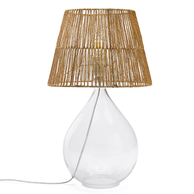 Настольная лампа Ronni Glass Table lamp Прозрачное Стекло Коричневый Настольная лампа Ronni Glass Table lamp Прозрачное Стекло Коричневый в Волгограде | Loft Concept