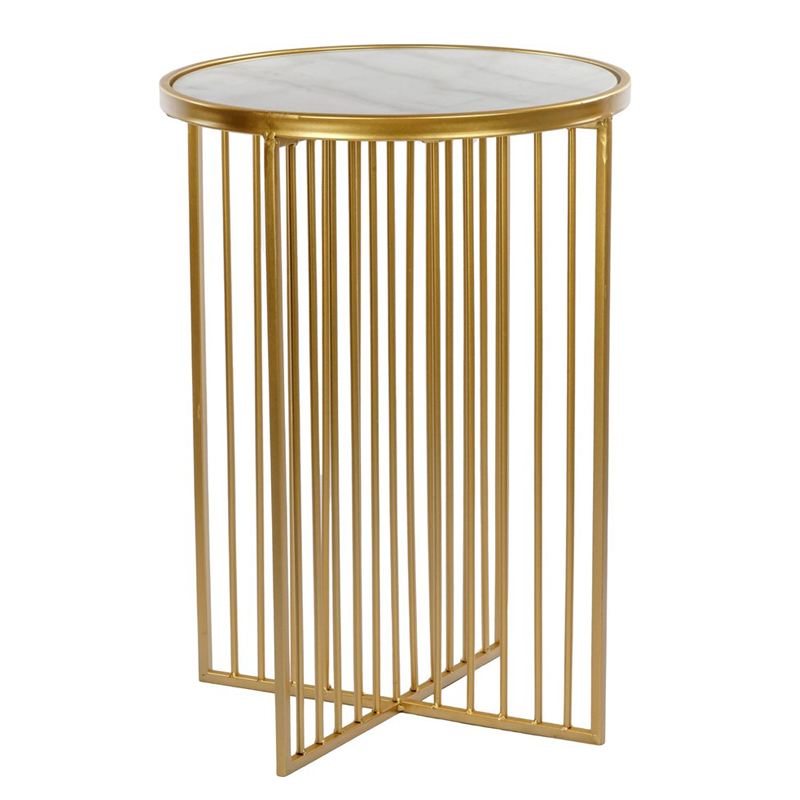 Приставной стол Side Table Marble crossed белый мрамор Золотой Белый Мрамор Bianco Приставной стол Side Table Marble crossed белый мрамор Золотой Белый Мрамор Bianco в Волгограде | Loft Concept