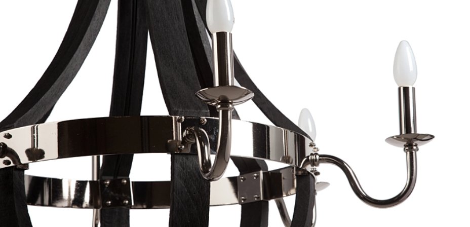 Люстра RH Wine Barrel chandelier Polished nickel Люстра RH Wine Barrel chandelier Polished nickel - Loft-Concept в Волгограде