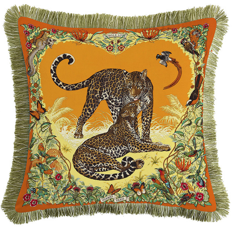 Декоративная подушка Hermes Jungle 53 Оранжевый Желтый Декоративная подушка Hermes Jungle 53 Оранжевый Желтый в Волгограде | Loft Concept