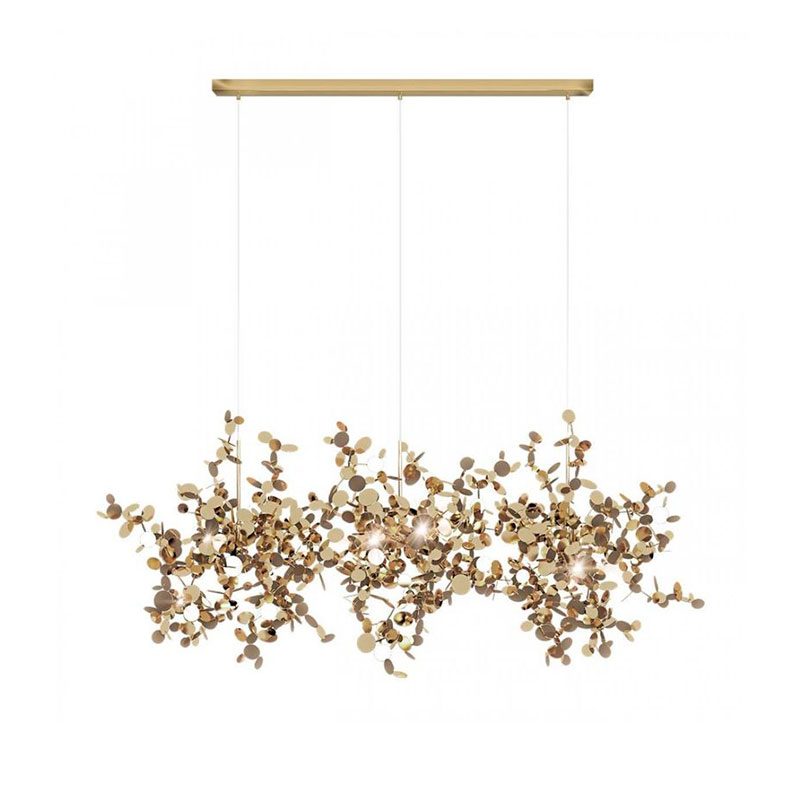 Люстра Terzani Argent Suspension Linear Gold длина 85 см Золотой Люстра Terzani Argent Suspension Linear Gold длина 85 см Золотой в Волгограде | Loft Concept