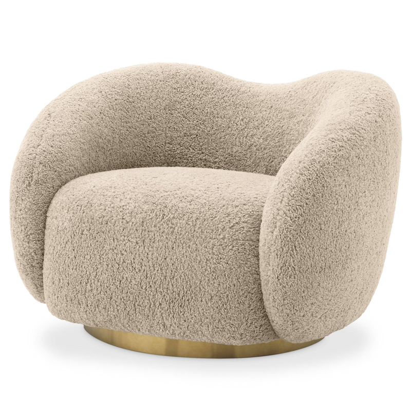 Кресло Eichholtz Swivel Chair Diego Песочный Латунь Кресло Eichholtz Swivel Chair Diego Песочный Латунь в Волгограде | Loft Concept