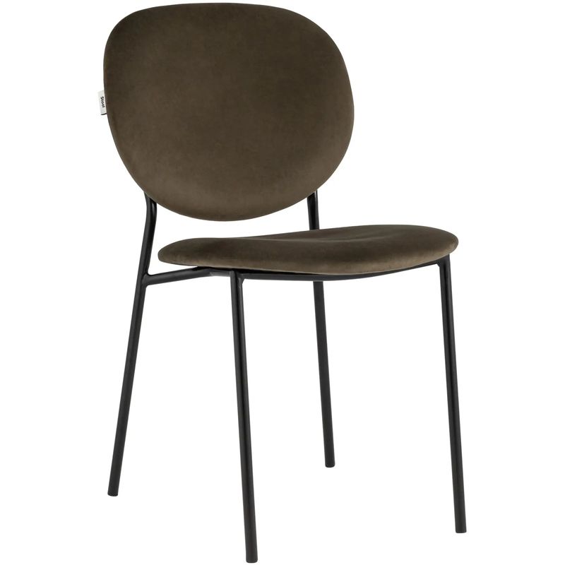 Стул Stanley Chair Коричневый Велюр Коричневый Черный Стул Stanley Chair Коричневый Велюр Коричневый Черный в Волгограде | Loft Concept
