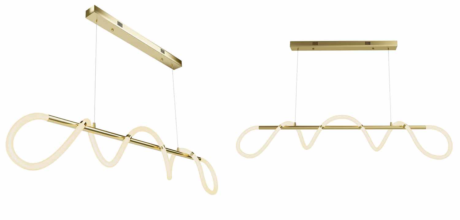 Люстра Luke Lampco Tracer Chandelier Gold Line - фото