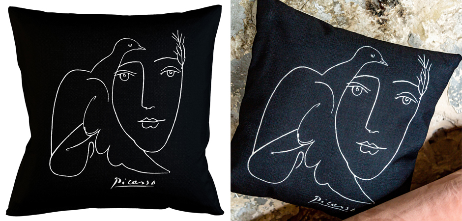 Декоративная подушка White Silhouette Dove Pillow Декоративная подушка White Silhouette Dove Pillow - Loft-Concept в Волгограде