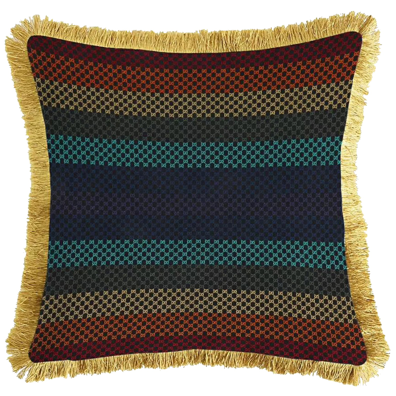 Декоративная подушка Cтиль Gucci Stripes Мульти Золотой Декоративная подушка Cтиль Gucci Stripes Мульти Золотой в Волгограде | Loft Concept