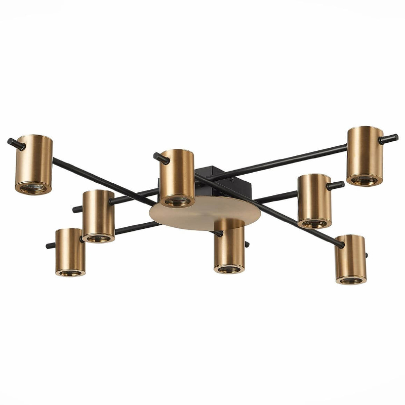 Потолочный светильник Aigle Ceiling Light 8 Латунь Черный Потолочный светильник Aigle Ceiling Light 8 Латунь Черный в Волгограде | Loft Concept