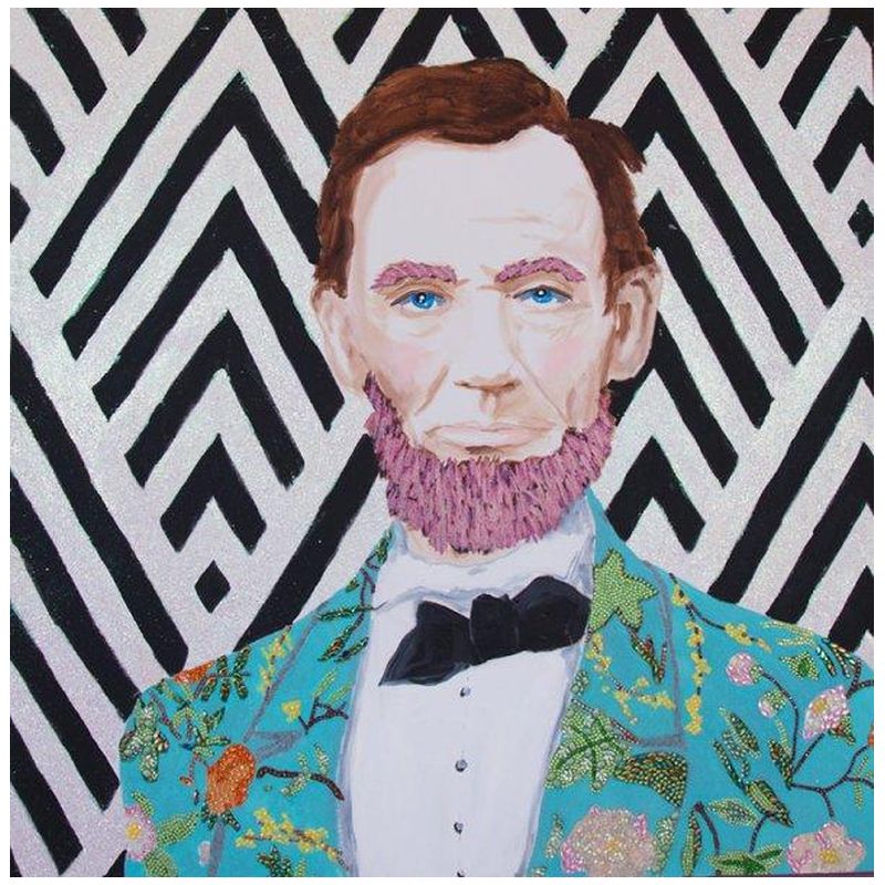 Картина “Abraham Lincoln with Gucci Floral Suit, Pink Beard, and Zig Zag Background” Мульти Картина “Abraham Lincoln with Gucci Floral Suit, Pink Beard, and Zig Zag Background” Мульти в Волгограде | Loft Concept