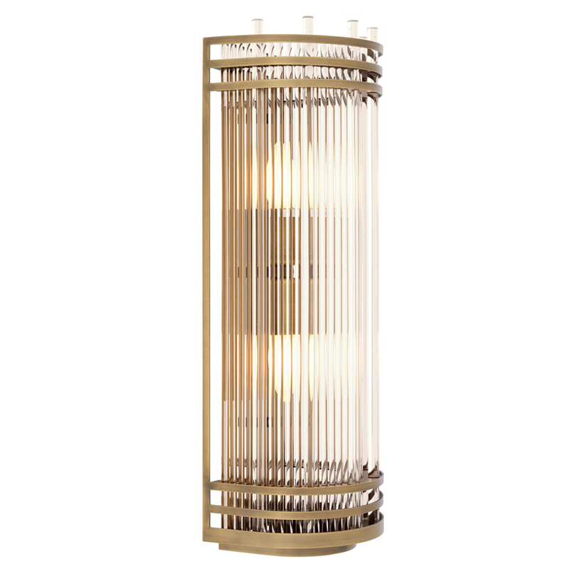 Бра Eichholtz Wall Lamp Gulf L Brass Латунь Античная полированная Прозрачный Бра Eichholtz Wall Lamp Gulf L Brass Латунь Античная полированная Прозрачный в Волгограде | Loft Concept