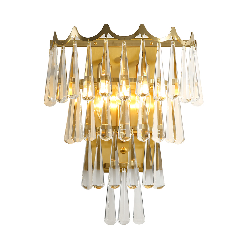 Бра Falling Drops Wall Lamp Латунь Прозрачный Бра Falling Drops Wall Lamp Латунь Прозрачный в Волгограде | Loft Concept