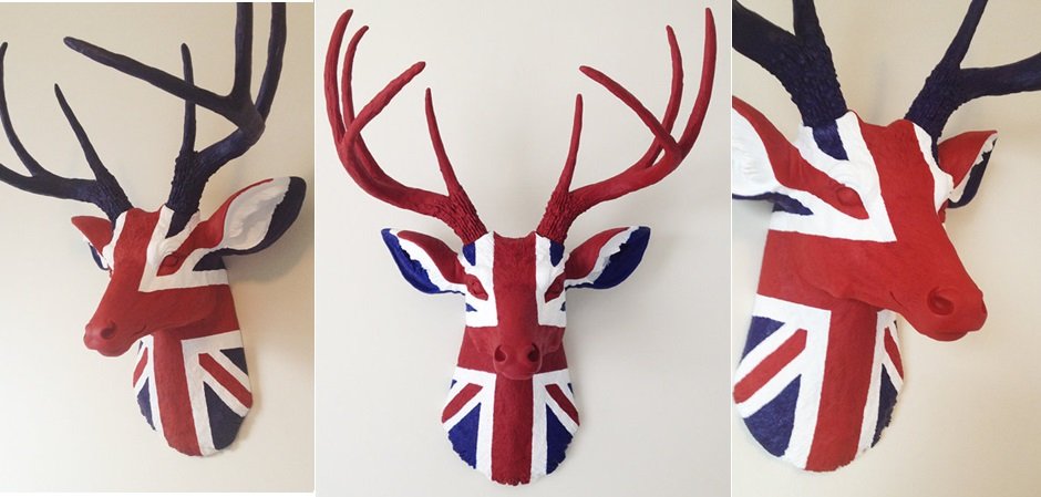 Голова оленя - Union jack Голова оленя - Union jack - Loft-Concept в Волгограде