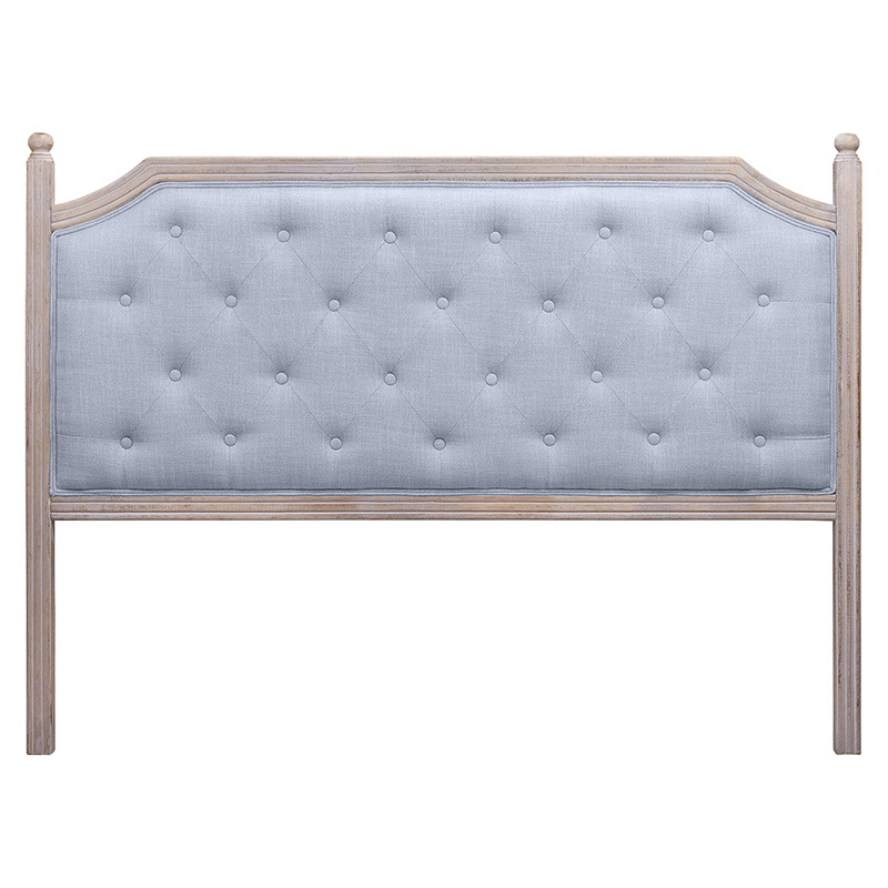 Изголовье кровати серое с мягкой обивкой из рогожки Emma Headboard Серый Коричневый Изголовье кровати серое с мягкой обивкой из рогожки Emma Headboard Серый Коричневый в Волгограде | Loft Concept