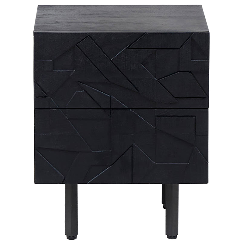 Тумба Polygonal Ornament Nightstand Черный Тумба Polygonal Ornament Nightstand Черный в Волгограде | Loft Concept