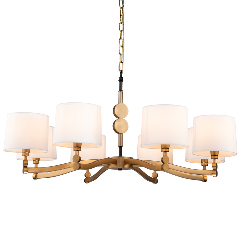 Люстра Mogir Chandelier Латунь Белый Люстра Mogir Chandelier Латунь Белый в Волгограде | Loft Concept