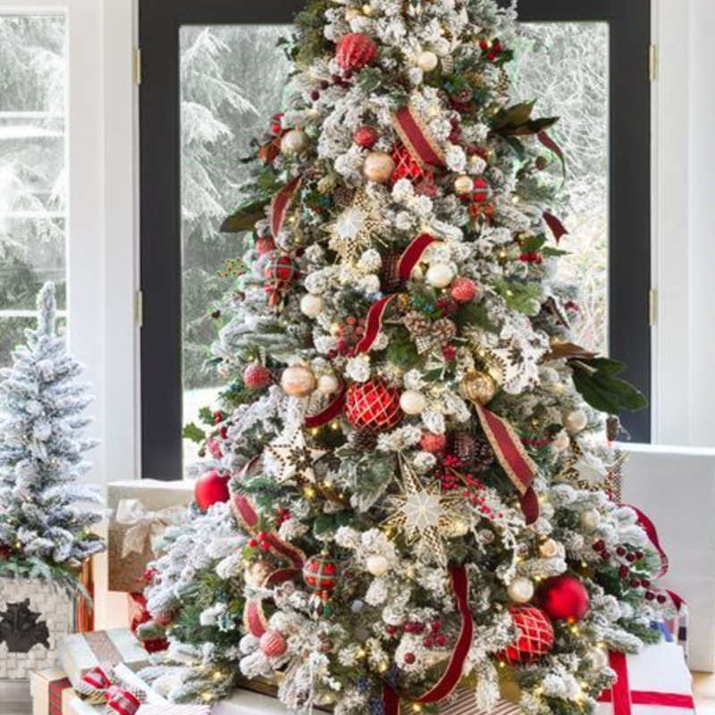 Дизайнерская Ель с Красным Декором Christmas Tree Christmas British Style Красный Белый Зеленый Дизайнерская Ель с Красным Декором Christmas Tree Christmas British Style Красный Белый Зеленый в Волгограде | Loft Concept