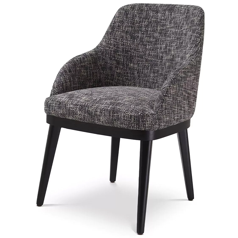 Стул Eichholtz Dining Chair Costa Cambon Black Серый Черный Стул Eichholtz Dining Chair Costa Cambon Black Серый Черный в Волгограде | Loft Concept