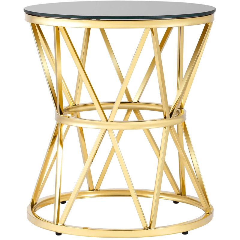 Стол приставной Beranger Collection Gold Глянцевое золото Черный Стол приставной Beranger Collection Gold Глянцевое золото Черный в Волгограде | Loft Concept