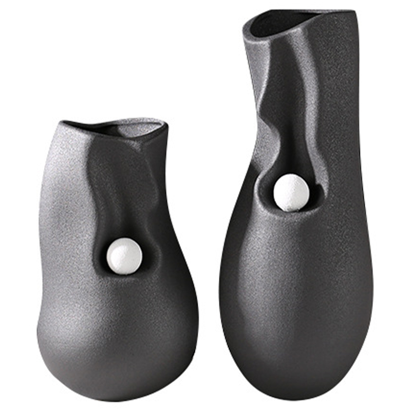 Ваза Molecule Collection Rhea Black Vase Черный Белый Ваза Molecule Collection Rhea Black Vase Черный Белый в Волгограде | Loft Concept