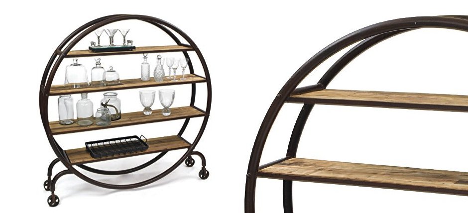Стеллаж Industrial Metal Round Bookshelf Стеллаж Industrial Metal Round Bookshelf - Loft-Concept в Волгограде