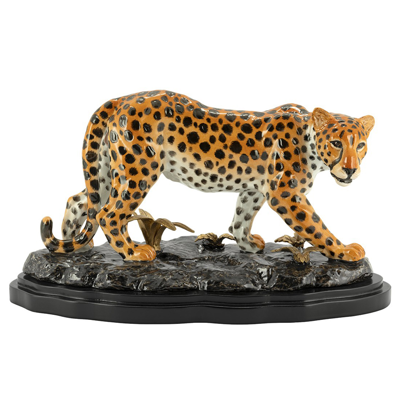 Статуэтка WALKING LEO ATLANTA Карамель Черный Бронза Статуэтка WALKING LEO ATLANTA Карамель Черный Бронза в Волгограде | Loft Concept