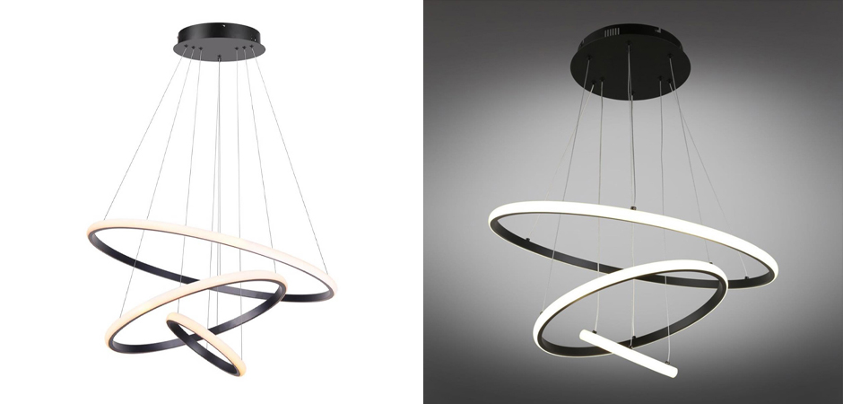 Люстра Ring Horizontal Trio black 60+40+20 Люстра Ring Horizontal Trio black 60+40+20 - Loft-Concept в Волгограде