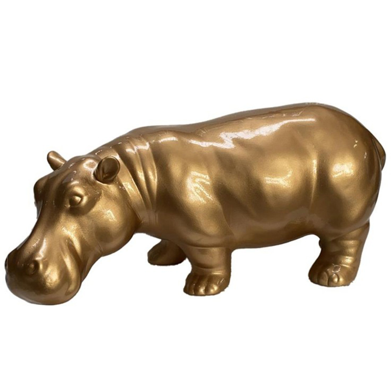 Статуэтка Abhika Hippo Bisc. Gold Золотой Статуэтка Abhika Hippo Bisc. Gold Золотой в Волгограде | Loft Concept